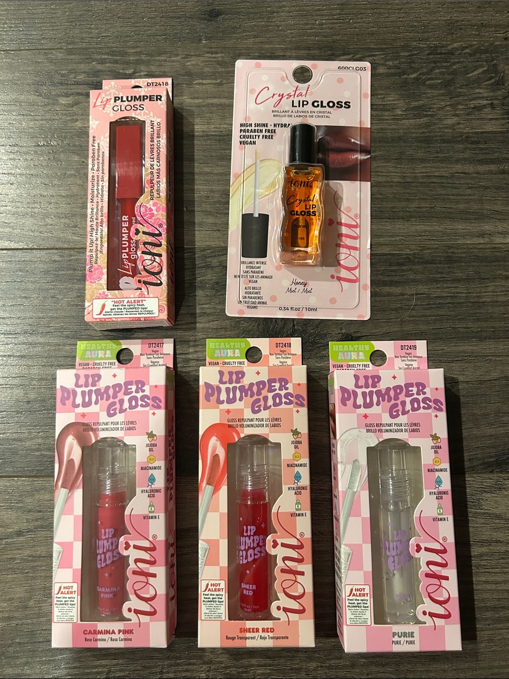 Ioni Lip Plumper Gloss + Crystal Lip Gloss Bundle NEW